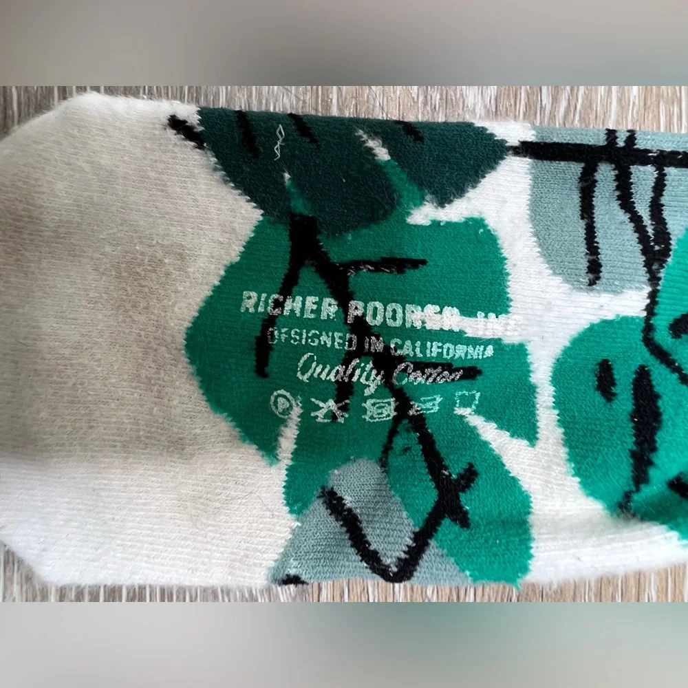 Richer Poorer Palm Leaf Socks